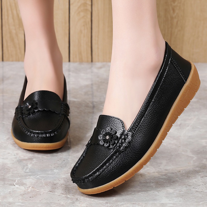 Women's Moccasins Solid Color  - Leatherwork Flowers ulasan dan harga