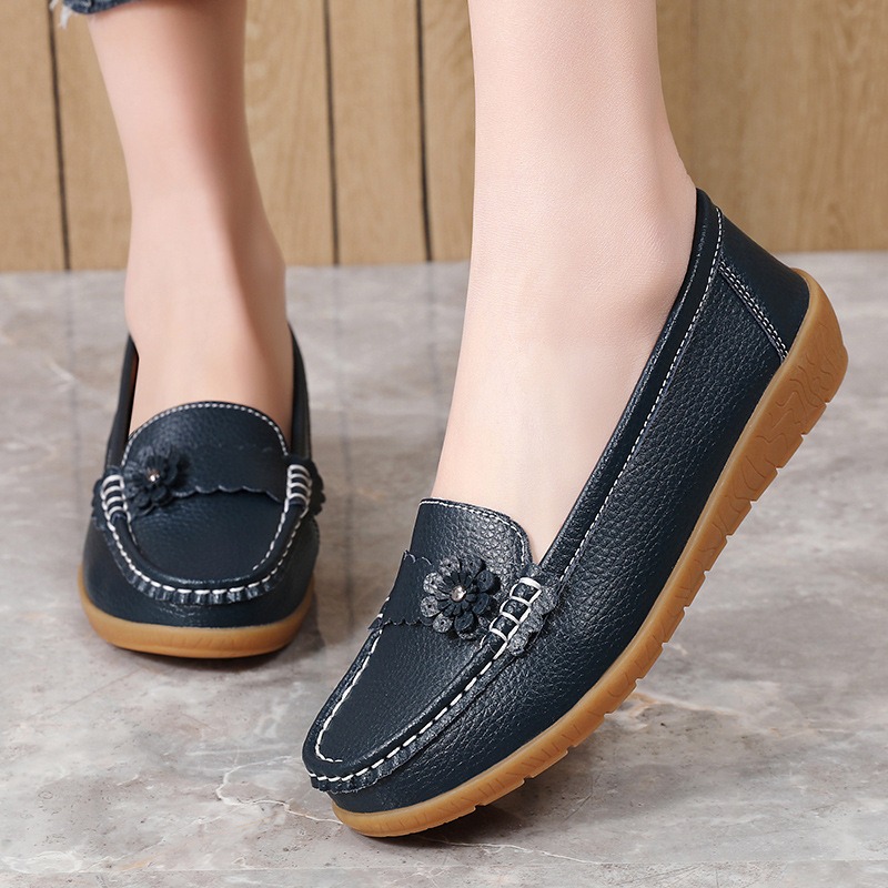Women's Moccasins Solid Color  - Leatherwork Flowers ulasan dan harga