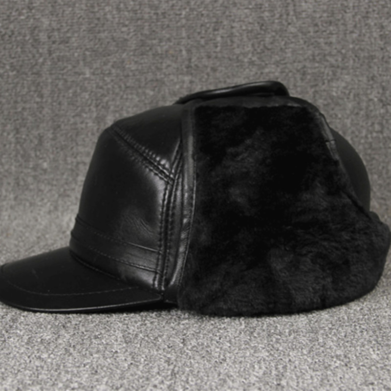 Genuine Leather caps Winter Wa - Leather Work Hat ulasan dan harga