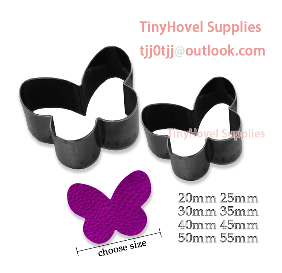 20mm-100mm Butterfly shape Ste - Leatherwork Flowers ulasan dan harga