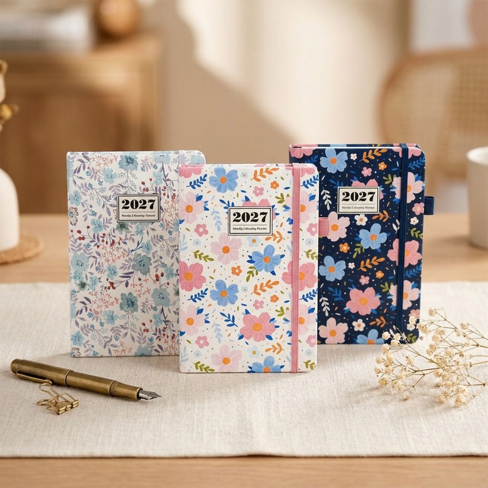 English 2027 Schedule Planner  - Leatherwork Flowers ulasan dan harga
