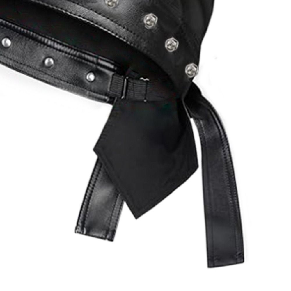 New PU Leather Black Biker Cap - Leather Work Hat ulasan dan harga