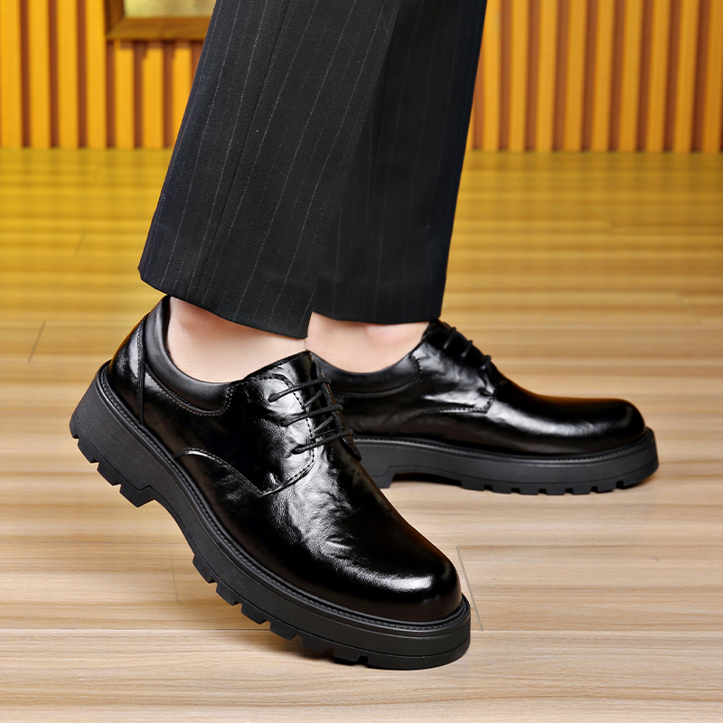 Men's casual leather shoes Ele - Leather Work Dress ulasan dan harga