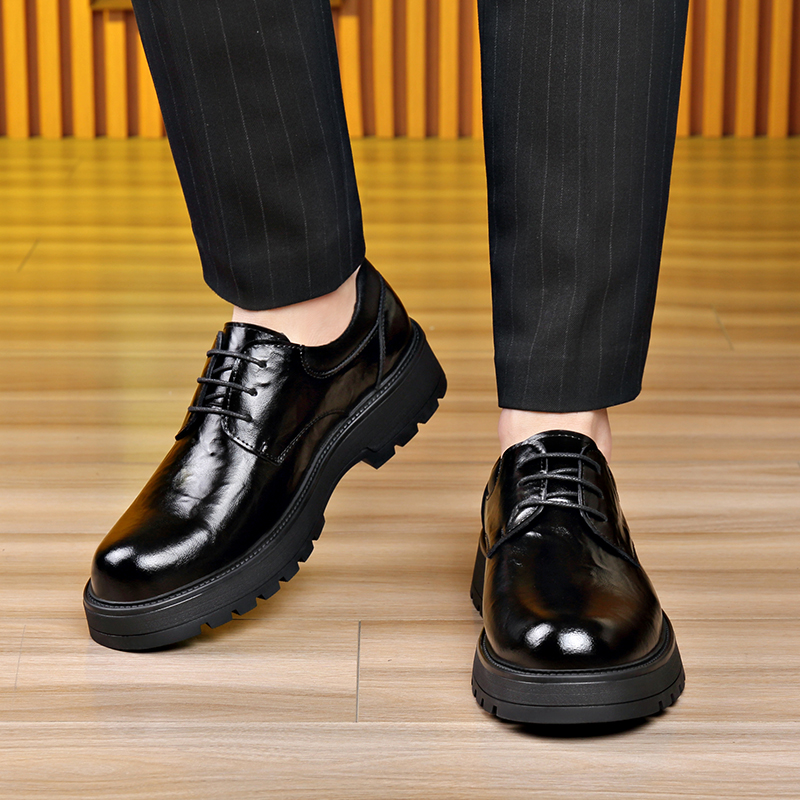 Men's casual leather shoes Ele - Leather Work Dress ulasan dan harga