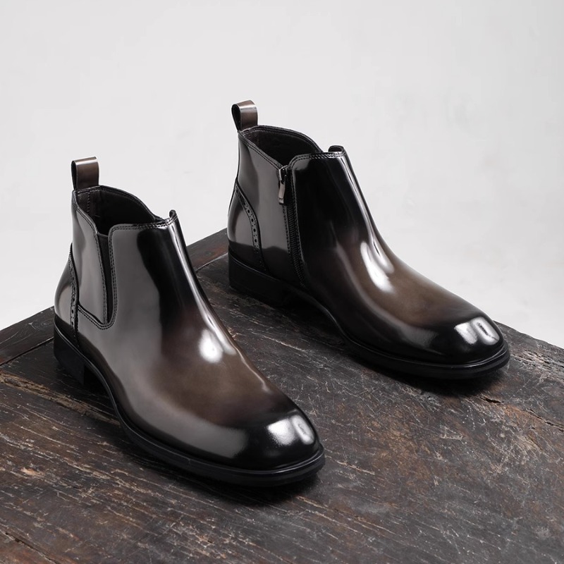 British Men Chelsea Boots Busi - Leather Work Dress ulasan dan harga