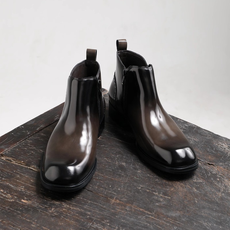 British Men Chelsea Boots Busi - Leather Work Dress ulasan dan harga